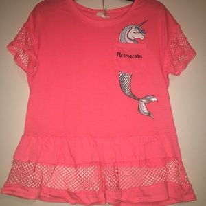 Girls Mermacorn Shirt Size XL